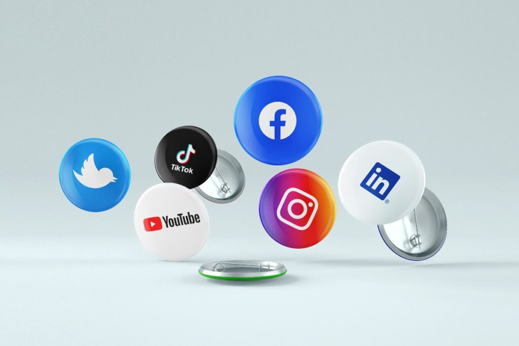 plataformas digitais - bóttons com logos de plataformas digitais