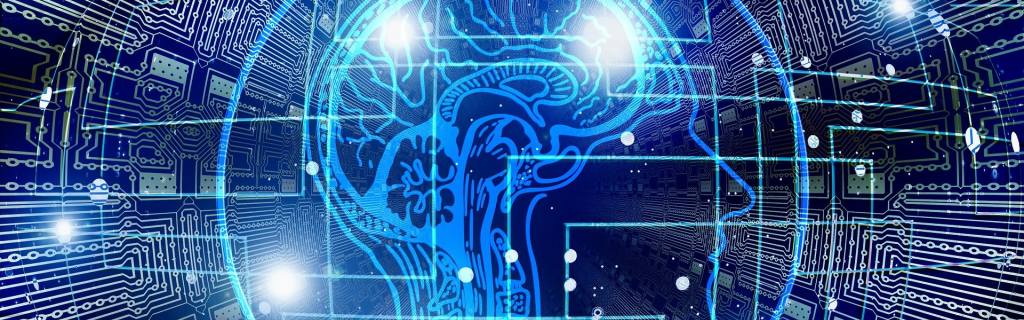 Ilustração de silhueta de cabeça humana, relação com inteligência artificial